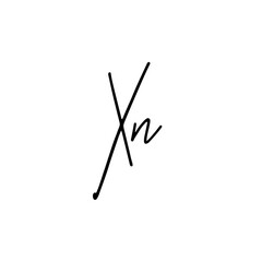 A hand-drawn signature logo design template	