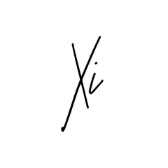 A hand-drawn signature logo design template	