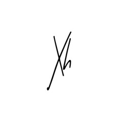 A hand-drawn signature logo design template	