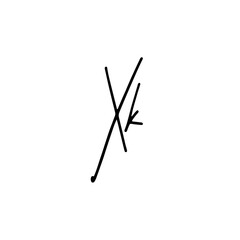 A hand-drawn signature logo design template	