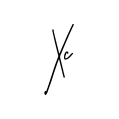 A hand-drawn signature logo design template	