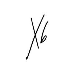A hand-drawn signature logo design template	
