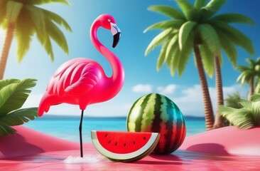 Obraz premium flamingo in the water
