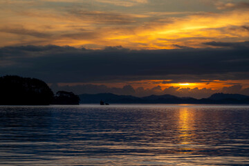 Fototapeta premium 雨上がりの朝日