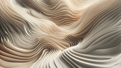 a piece of paper waves, abstract illusionism