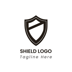 shield protect defense logo design icon template