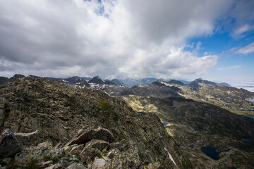 Summer landscape in Aiguestortes and Sant Maurici National Park, Spain