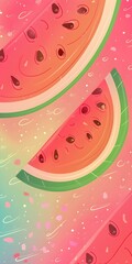 Watermelon sorbet gradient minimalist wallpaper for cellphone. Concept Food Art, Cellphone Wallpapers, Watermelon Sorbet, Minimalist Design, Gradient Backgrounds