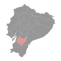 Azuay Province map, administrative division of Ecuador. Vector illustration.