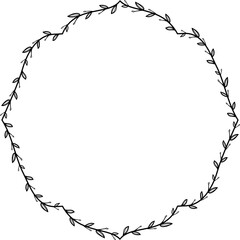 Flower wreath leaf floral border Vintage frame vector Horizontal Frame Square Frame picture frames Branch laurel botanical silhouette black retro badge elements decoration