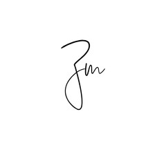 A hand-drawn signature logo design template	