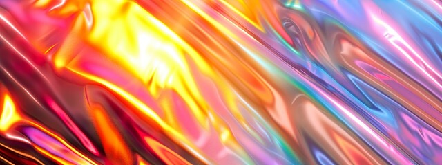 Iridescent holographic background rainbow blurred. Abstract colorful pattern with purpe and pink gradient. AI generate
