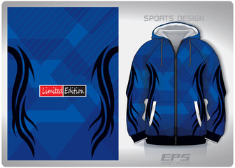 Vector sports hoodie background image.blue diagonal tattoo pattern design, illustration, textile background for sports long sleeve hoodie,jersey hoodie.eps