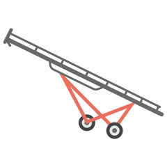 Grain auger flat icon vector 