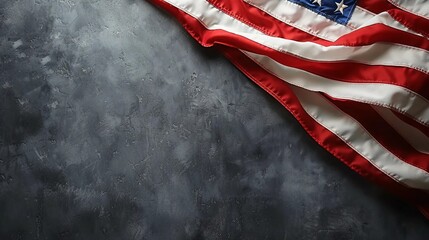 America flag on concrete background