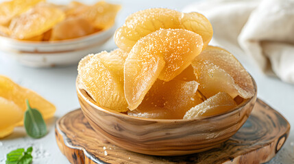 Candied sliced pear