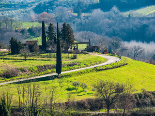 Fototapeta na wymiar Itala, Toscana, la campagna di Certaldo.