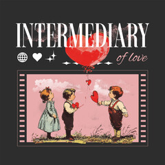 Intermediary Of Love Vector Art, Illustration and Graphic