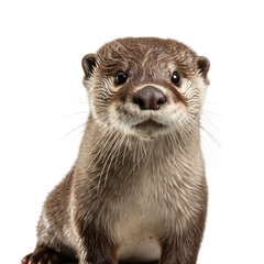 Otter on transparent background