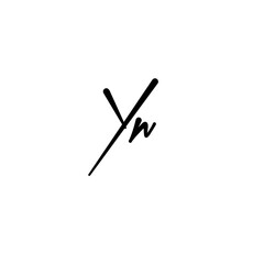 A hand-drawn signature logo design template	