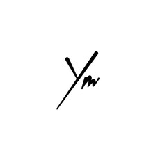 A hand-drawn signature logo design template	