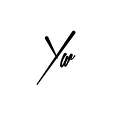 A hand-drawn signature logo design template	