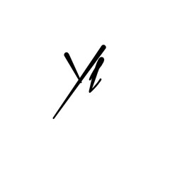 A hand-drawn signature logo design template	