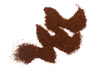 A Pile Of Coffee Grounds Isolated