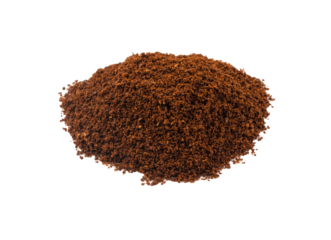 A Pile Of Coffee Grounds Isolated
