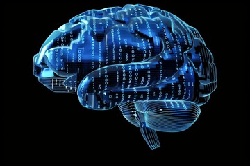 AI Brain Chip visual perception. Artificial Intelligence soi mind pdgf axon. Semiconductor nicu circuit board convolutional neural network