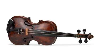 classical violin instrument in front view