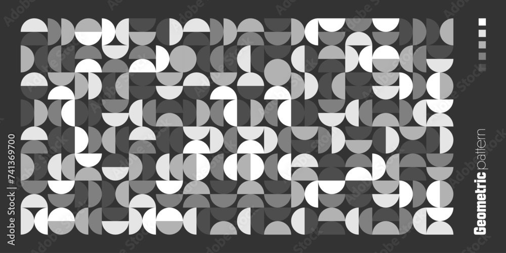 Wall mural geometric trendy pattern. modern background with simple elements. retro texture with basic geometric