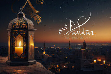 A mosque in night of ramadan