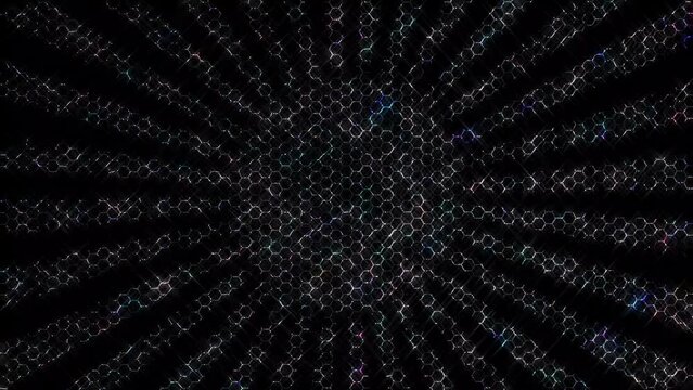 Beautiful videos that glow, shine brightly that regulate subtle movements with colorful stripes on a black background	