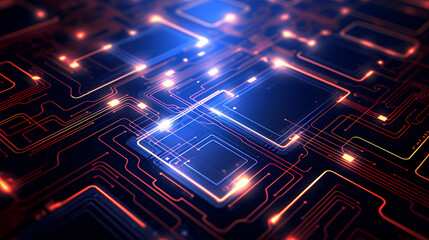 Circuit board electronic chip or electrical circuit engineering technology concept background