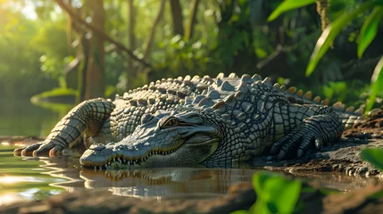 Fotobehang Crocodile © franklin