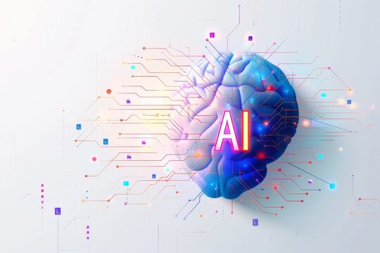 AI Brain Chip neonatal education. Artificial Intelligence static ram mind nanolithography axon. Semiconductor image recognition circuit board soi