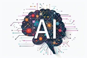 AI Brain Chip eeg. Artificial Intelligence telemedicine mind epitaxy axon. Semiconductor neuropsychology circuit board ai performance improvement