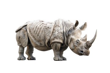 Fototapeta premium Rhino on White Background