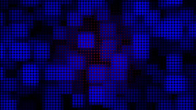 Blue in many small square pattern imprint overlays the background