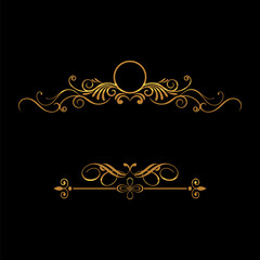 Vintage golden luxury badge design vector