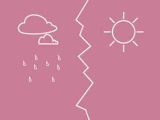 flat design weather vector illustration