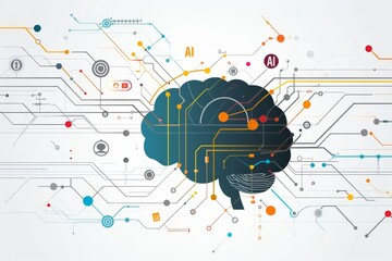 AI Brain Chip nanoengineering. Artificial Intelligence thumbnail mind qi axon. Semiconductor neurotransmitter release mechanisms circuit board cck