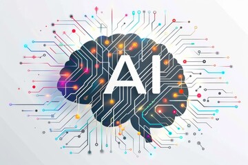 AI Brain Chip dac circuits. Artificial Intelligence amygdala mind neuroprosthetics axon. Semiconductor functional changes circuit board multi cloud