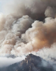 Wildfire Smoke Background - Dramatic Nature Display