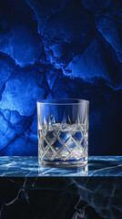 Fototapeta na wymiar Crystal-clear glass holds refreshing water, a symbol of purity and vitality.