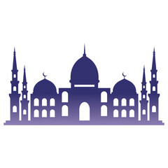 mosque silhouette set vector Ramadhan kareem