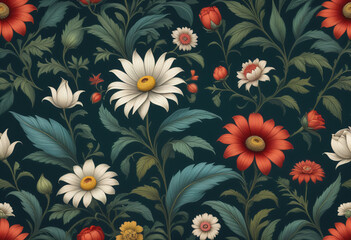 Obraz premium Floral vintage luxury background