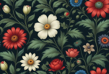 Floral vintage luxury background