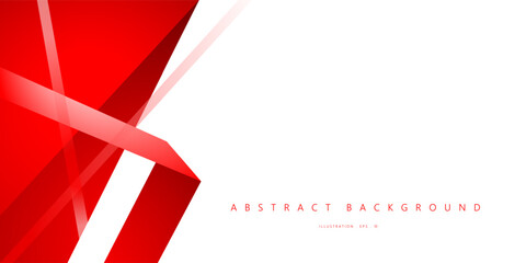 Red shape modern abstract background for template, poster, flyer design, wallpaper. Vector illustration